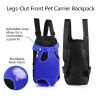 Dog Carrier Backpack Legs Out Front Pet Backpack Carrier Travel Bag Adjustable Shoulder Straps For Hiking Camping Shopping Biking