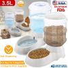 3.5L/1Gal Pet Water Dispenser Self-Dispensing Gravity Pets Water Feeder Automatic Pet Waterer Cat Dog