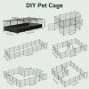 47X24X12" Guinea Pig Cage Small Animal Playpen Diy Metal Pet Enclosure With 20 Panels Waterproof Floor Mat For Hedgehogs Chickens Ducklings Rabbits Ha