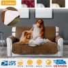 Reversible Sofa Cover Chair Loveseat Couch Slipcover Microfiber Cushion Furniture Protector Shield Water-Resistant W/ Elastic Strap For Kids Pet Dog C
