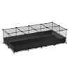 47X24X12" Guinea Pig Cage Small Animal Playpen Diy Metal Pet Enclosure With 20 Panels Waterproof Floor Mat For Hedgehogs Chickens Ducklings Rabbits Ha