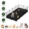 47X24X12" Guinea Pig Cage Small Animal Playpen Diy Metal Pet Enclosure With 20 Panels Waterproof Floor Mat For Hedgehogs Chickens Ducklings Rabbits Ha