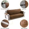 Reversible Sofa Cover Chair Loveseat Couch Microfiber Slipcover Cushion Furniture Protector Shield Water-Resistant W/ Elastic Strap For Kids Pet Dog C