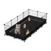 47X24X12" Guinea Pig Cage Small Animal Playpen Diy Metal Pet Enclosure With 20 Panels Waterproof Floor Mat For Hedgehogs Chickens Ducklings Rabbits Ha
