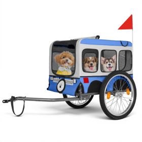 Large Folding Bike Trailer for Dogs - 20Ã—2 1/8 Inches Wheels, Heavy-Duty Steel Frame, Spacious Design, All-Terrain Cycling, Jogging & Camping Adventu