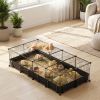 47X24X12" Guinea Pig Cage Small Animal Playpen Diy Metal Pet Enclosure With 20 Panels Waterproof Floor Mat For Hedgehogs Chickens Ducklings Rabbits Ha