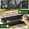47X24X12" Guinea Pig Cage Small Animal Playpen Diy Metal Pet Enclosure With 20 Panels Waterproof Floor Mat For Hedgehogs Chickens Ducklings Rabbits Ha