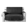 Reversible Sofa Cover Chair Loveseat Couch Microfiber Slipcover Cushion Furniture Protector Shield Water-Resistant W/ Elastic Strap For Kids Pet Dog C