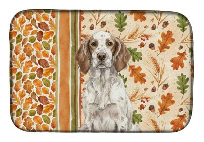 Liver Belton English Setter Heirloom Fall Dish Drying Mat Absorbent Dish Drying Mat Pad for Kitchen Counter Dish Drainer Mat for Countertop, 14 x