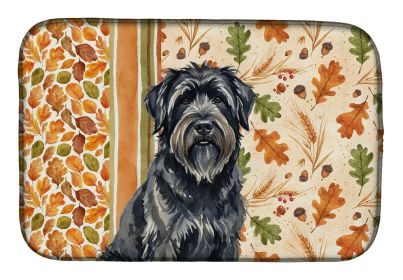 Bouvier des Flandres Heirloom Fall Dish Drying Mat Absorbent Dish Drying Mat Pad for Kitchen Counter Dish Drainer Mat for Countertop, 14 x 21"