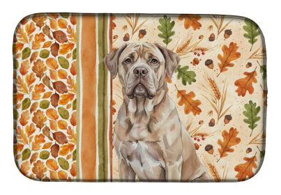 Isabella Dogue de Bordeaux Heirloom Fall Dish Drying Mat Absorbent Dish Drying Mat Pad for Kitchen Counter Dish Drainer Mat for Countertop, 14 x