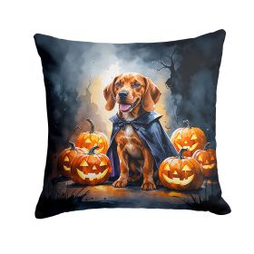 Vizsla Puppy Halloween Throw Pillow Machine Washable, Indoor Outdoor Decorative Pillow for Couch, Bed or Patio, 18Hx18W
