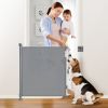 Retractable Baby Security Gate Door 58.3In Extra Wide Stair Gate For Toddlers Dogs Baby Gate With Punch Kit Punch-Free Kit For Doorway Hallway Indoor