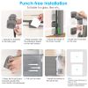 Retractable Baby Safety Gate Door 58.3In Extra Wide Stair Gate For Toddlers Dogs Baby Gate With Punch Kit Punch-Free Kit For Doorway Hallway Indoor Ou