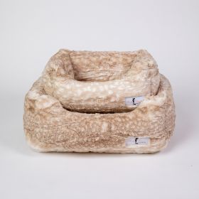 Cashmere Dog Bed (Color: Gold Fawn, size: SM)