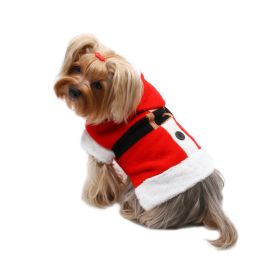 Santa Hooded Sweater with Soft Fur Trims (size: XS)