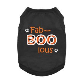 Fab-BOO-lous Dog Shirt (Color: Black, size: X-Small)