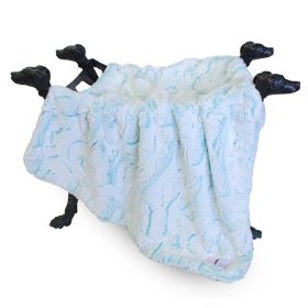 Whisper Dog Blanket (Color: Aqua, size: Throw)