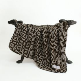 Obsidian Dog Blanket (Color: Black& Tan, size: Throw)