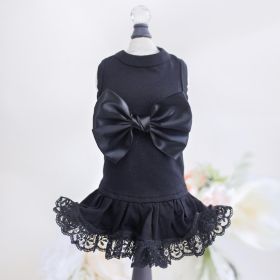 Ballerina Dog Dress Collection (Color: Black, size: LG)