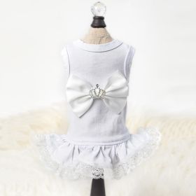 Royal Princess Dog Dress (Color: White, size: LG)