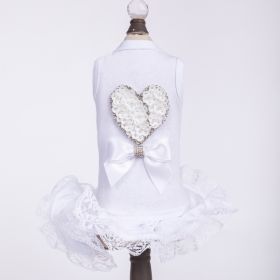 Endless Love Dog Dress (Color: White, size: LG)
